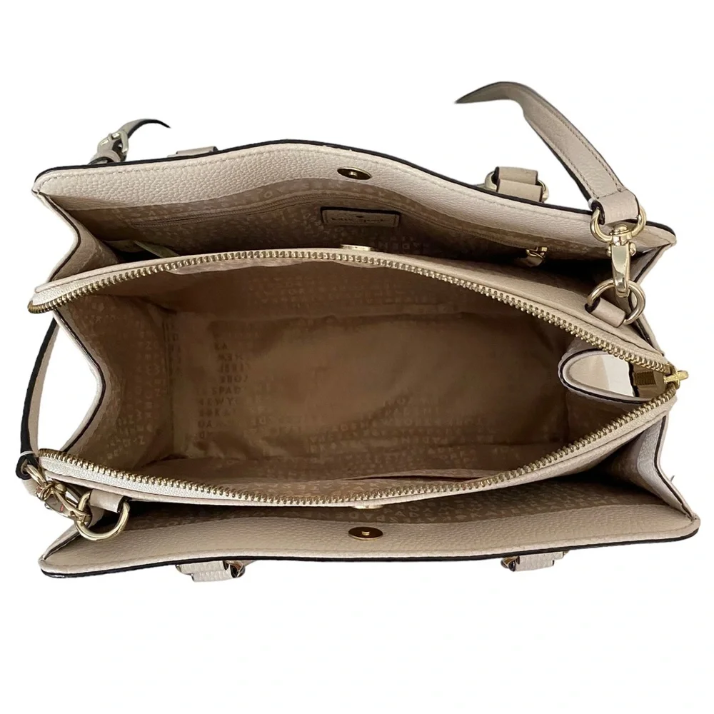 Kate Spade Mulberry Street Lise Fall Minimalist Chic Satchel‎ Beige Handbag